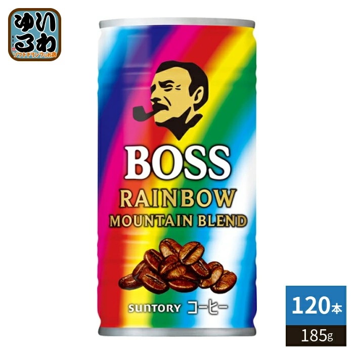 サントリー BOSS ボス レインボーマウンテンブレンド 185g 缶 120本 (30本入×4 まとめ買い) 缶コーヒー 珈琲 コーヒー飲料