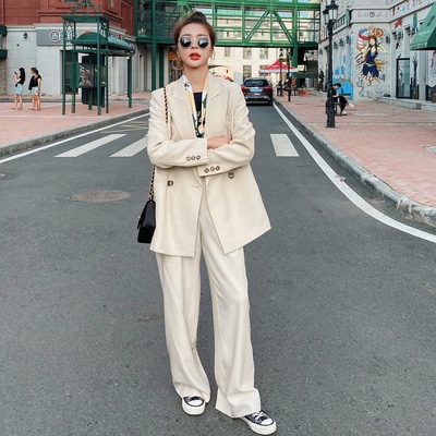 ボトムス パンツ アウター デート ジャケット 上着 ワイドパンツ 袖あり 長袖 春 秋 10代 個性的 アプリコット ブラック S M L XL こなれ感 セットアップ クール モード系 レディース