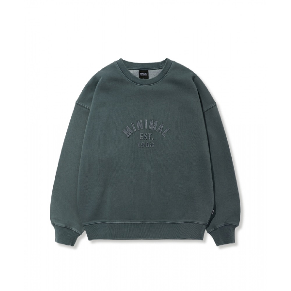 ミニマルプロジェクトアップリケアーチロゴスウェットシャツ MMT133 [ライトネイビー]