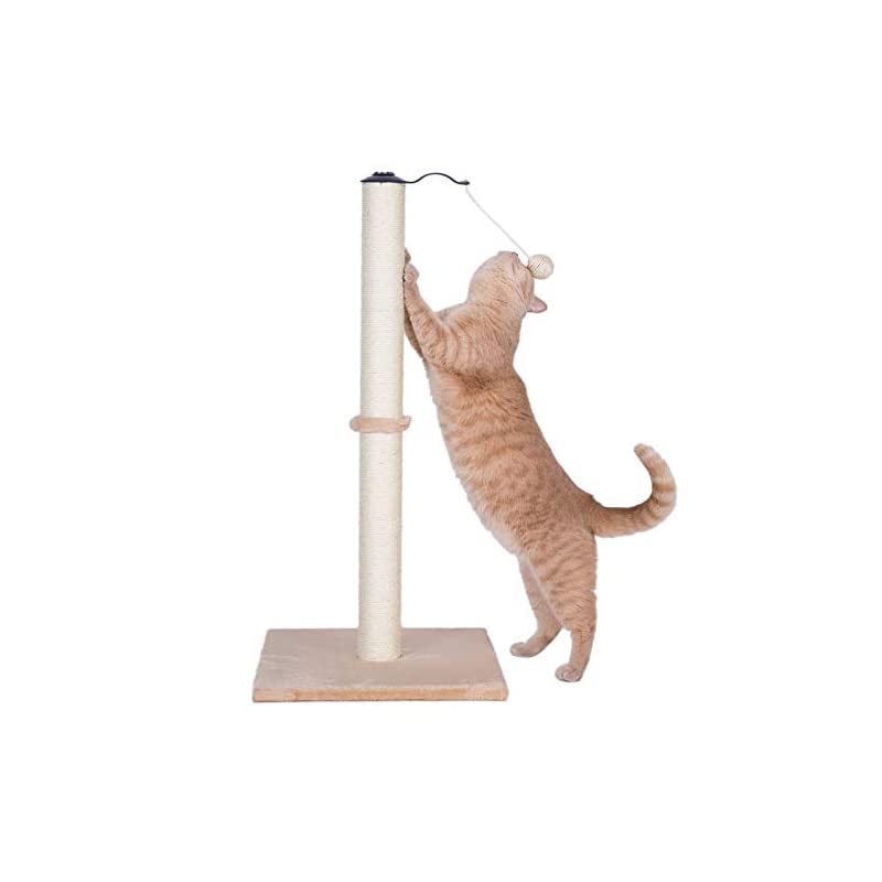 Pettom 猫つめとぎ キャットポール 爪みがきポール ねこタワー ガリガリポール(84cm)