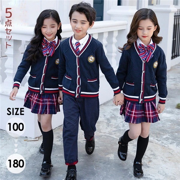 卒業式 スーツ 女の子 5点セット 160 大きいサイズ パンツ 入学式 男の子 キッズ 制服 カーディガン 卒業式服 フォーマル 小さいサイズ 男の子 子供 小学生 中学生 七五三 韓国風 卒園式