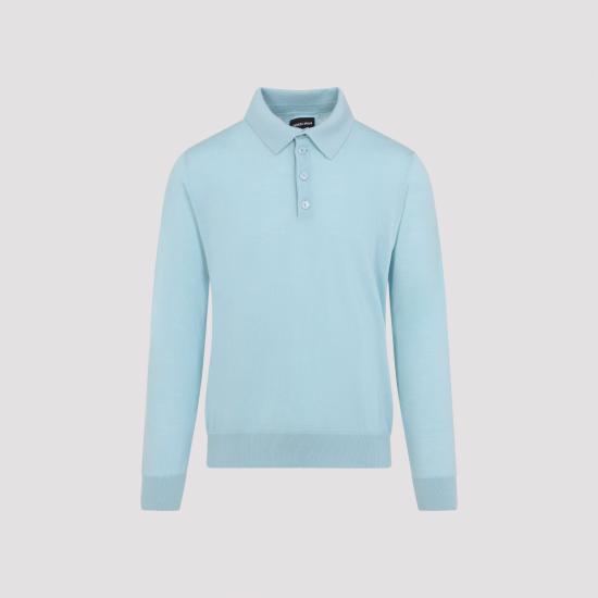 GIORGIO ARMANI Men Sweater 8NSF03 SM99Z U9192 AQUAMARINE