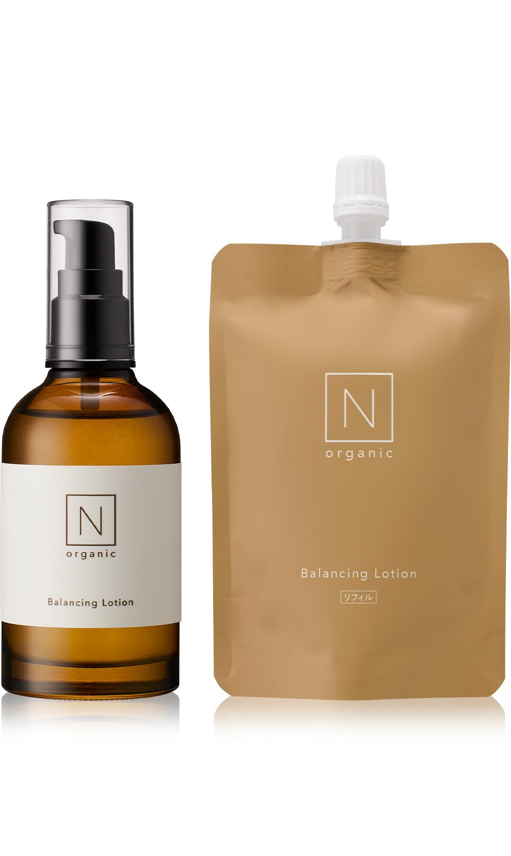 【本品+リフィル】 N organic Basic 化粧水 (約4ヶ月分) バランシングローション 保湿力 ハリ 乾燥肌 敏感肌 肌荒れ 柑橘系の香り 100ml+100ml エヌオーガニック