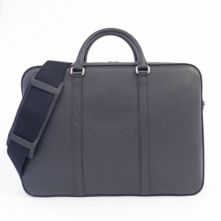 【新品同様】グッチ ロゴ シルバー金具 674174 メンズ【ビジネスバッグブリーフケース】