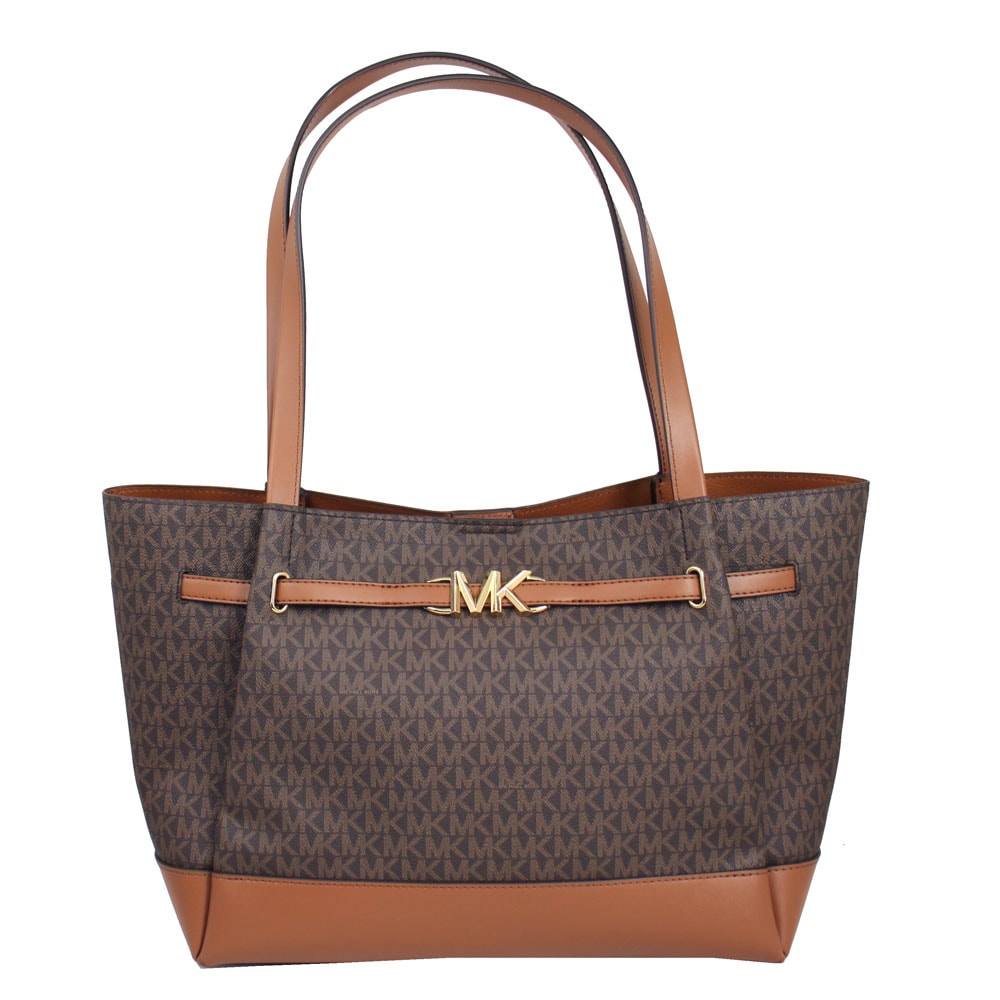 トートバッグ MK シグネチャー リード ラージ ベルテッド トート A4ファイル収納可 アウトレット 35S3G6RT3B BROWN