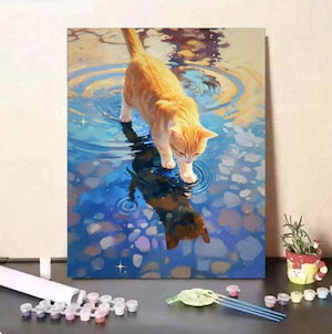 【現物供給】母の日 父の日 油絵 絵画 インテリア セット 油絵風 壁掛け 美術品 数字 大人の 塗り絵 キット 風景画 猫 DIY絵 キャンバス 油絵の具 プレゼント 壁デコ 壁
