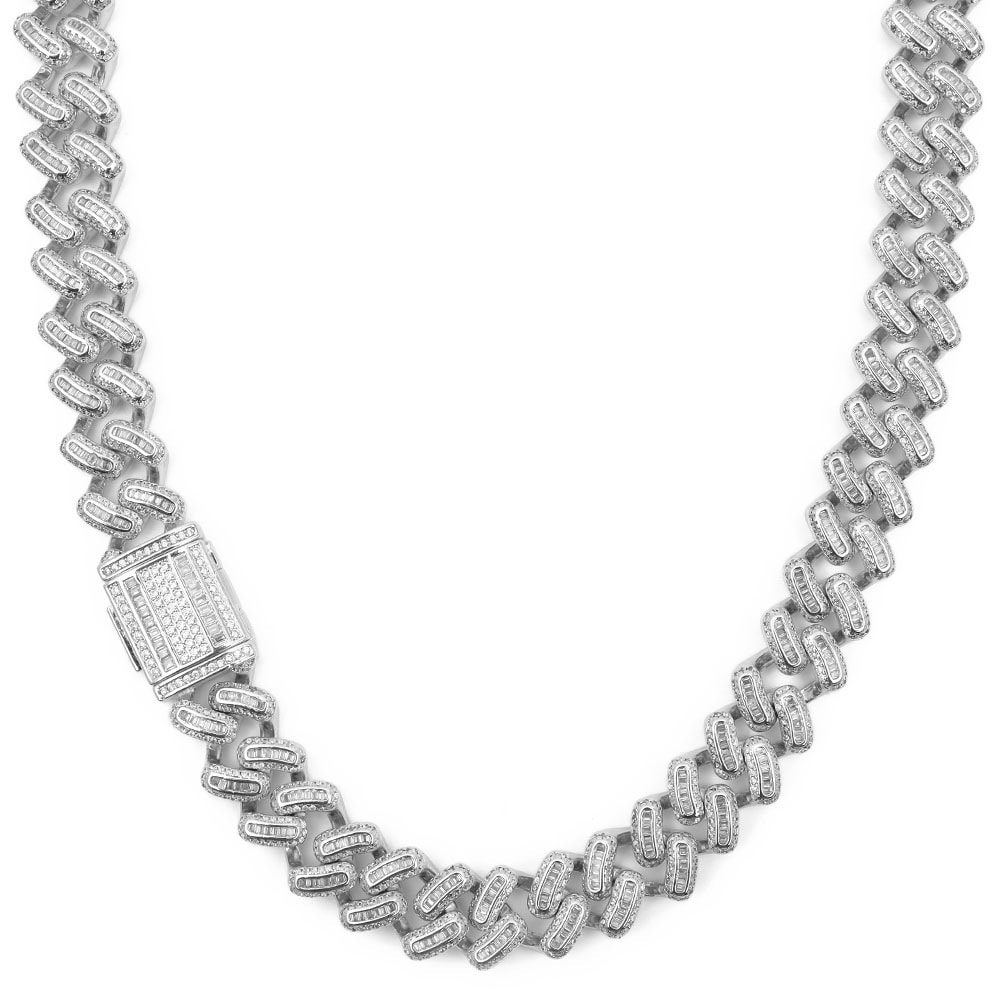 喜平チェーンネックレス パヴェ [n401-silver]