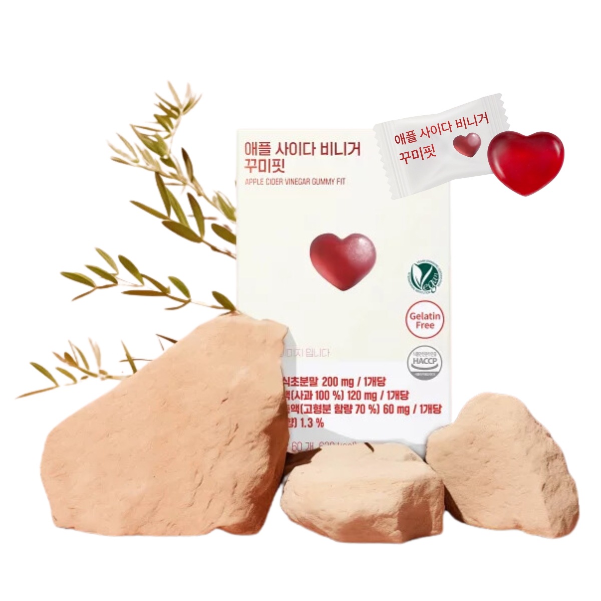 Apple Cider Vinegar Gummy Fit 180g (3g x 60ea) リンゴ チョモ 酢 ダイエット補助 4,733円