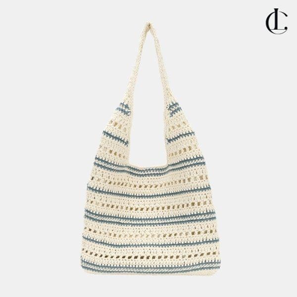 女性クロシェショルダーバッグ 編み エコバッグ ニット デイリー ボブサンバッグ LAIN035