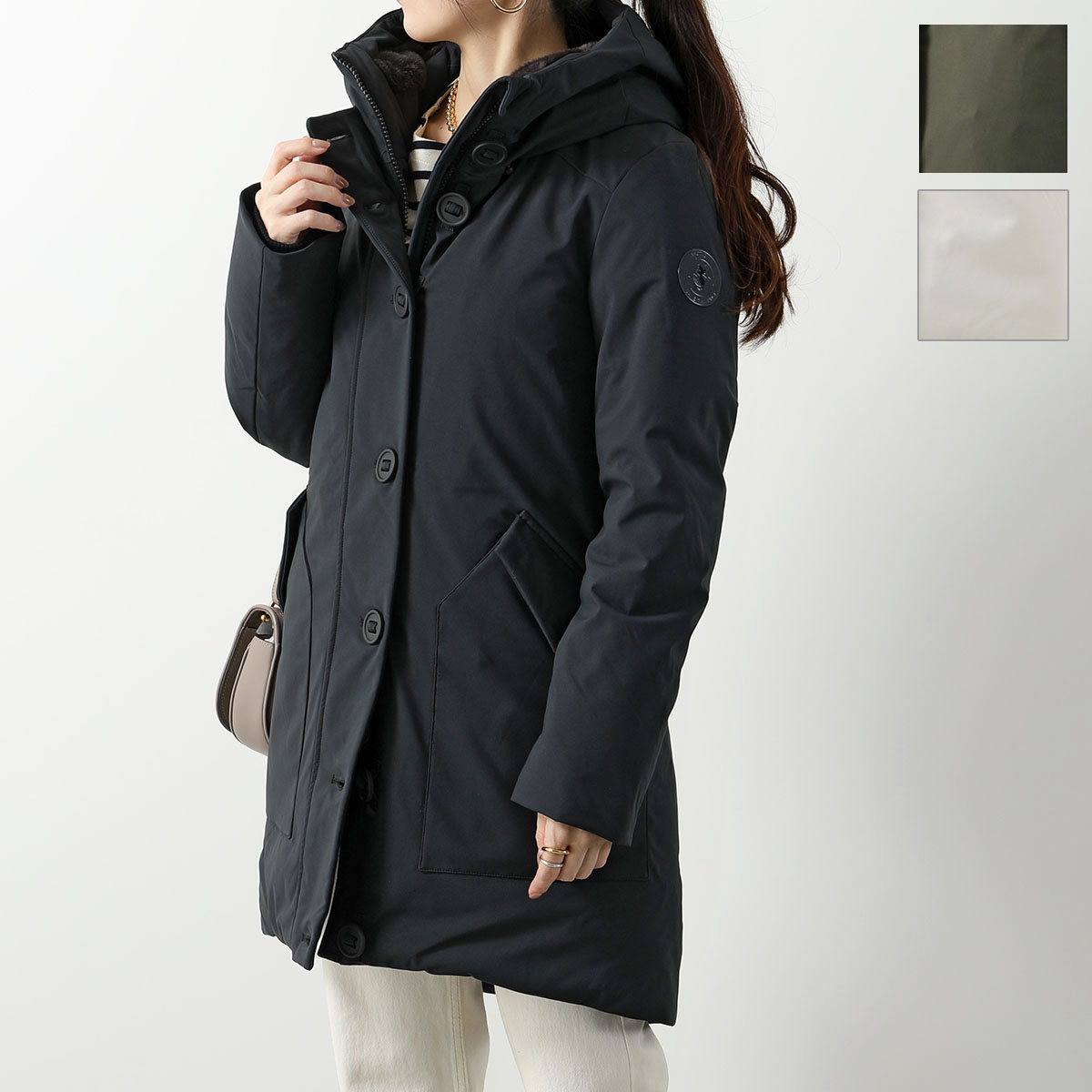 SAVE THE DUCK セイブザダック エコダウン SIAN P40413W SMEG レディース フード付き 中綿コート エコファー 防水 カラー3色