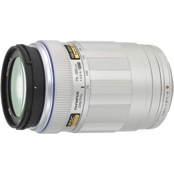 【中古】オリンパス OLYMPUS 超望遠ズームレンズ M.ZUIKO DIGITAL ED 75-300mm F4.8-6.7 シルバー
