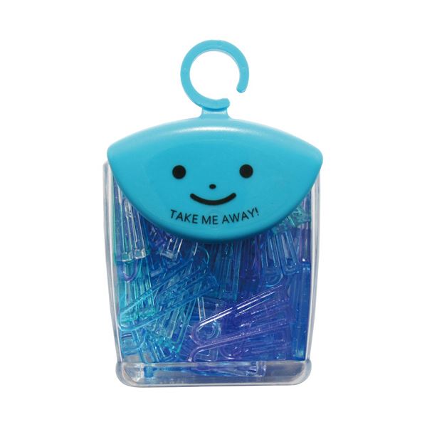 （まとめ）ミツヤ ツレテッテ プチゼムクリップクリアマリンカラー4色アソート （350本）[x3]