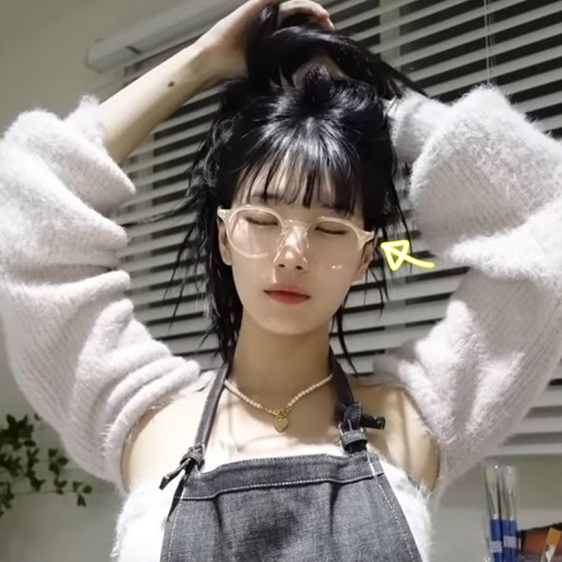 スジ 着用 眼鏡 [BLUE ELEPHANT ]EDIE peach フレーム