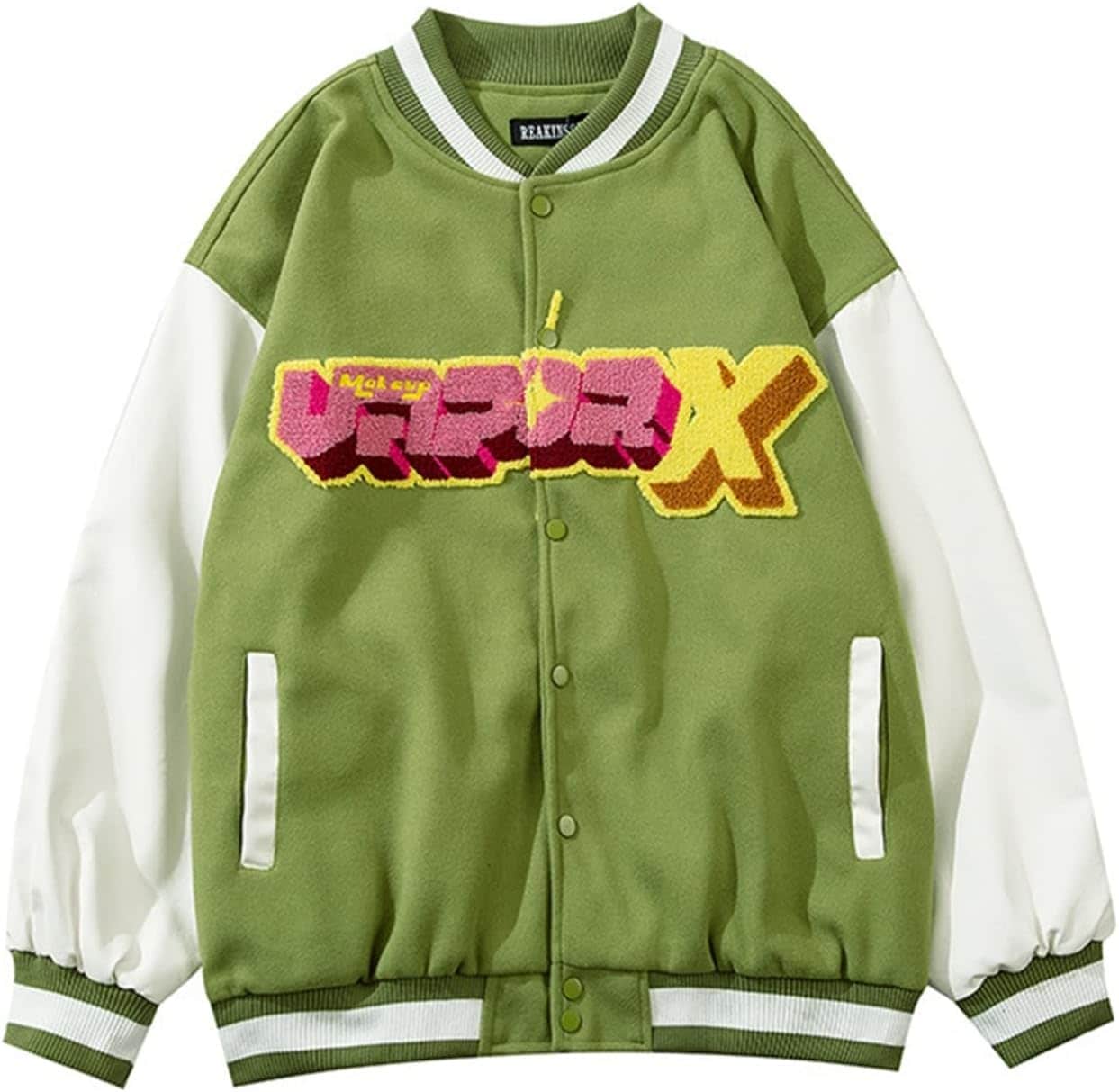 メンズ スタジャン スタジアムジャンパー アメカジ クラッシック ラシャ PU革袖 パッチワーク タオル刺繍 男女兼用 ペア カップル オーバーサイズ かっこいい ジャケット 春秋冬 アウトドア 通勤