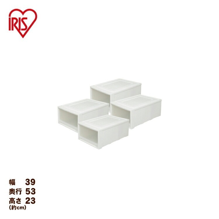 【公式】 収納ボックス 4個セット 収納ケース 衣装ケース プラスチック チェスト MG-5323 引き出しラクラク 引き出し 衣クローゼット 引き出し式収納 引出式 メガ割