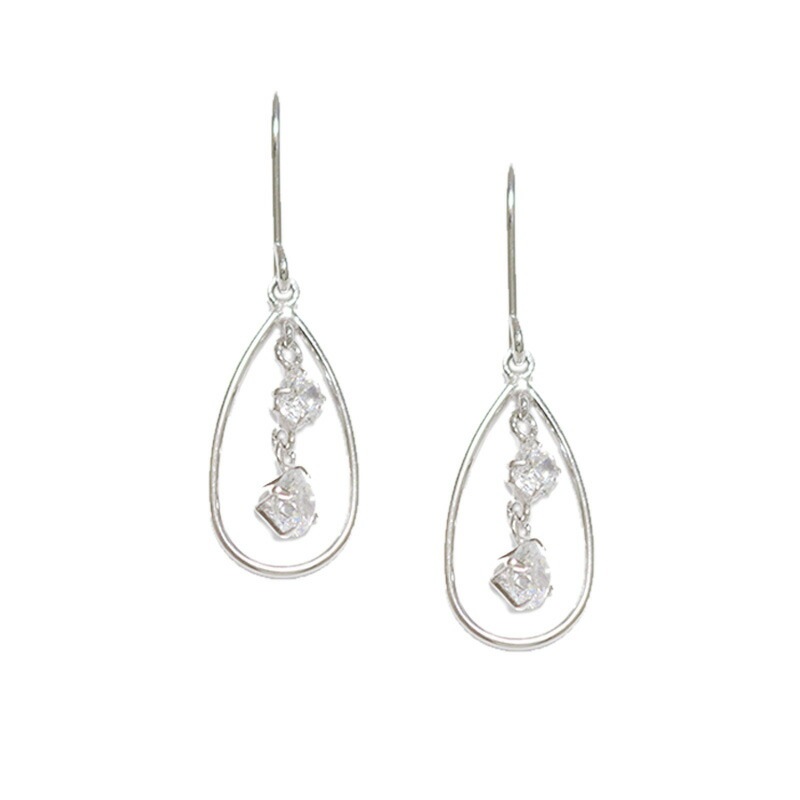 リボン済&紙袋 ピアス 正規品 レディース しずくモチーフ ジュエリー アクセサリー ギフト プレゼント K10ホワイトゴールド 祝い