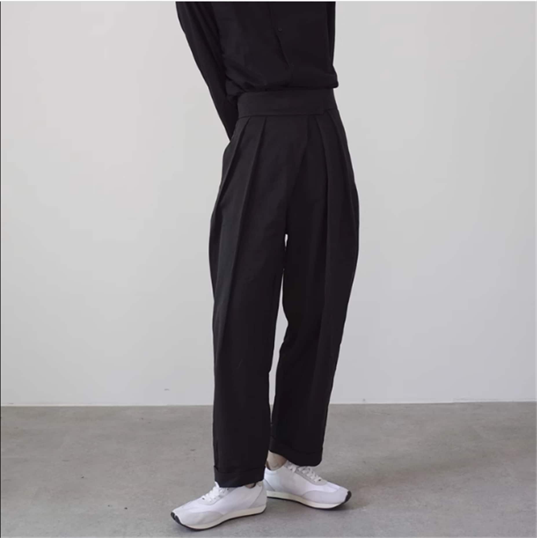 ボトムス パンツ ワイドパンツ ハイウエスト ベルト 大人可愛い シンプル カジュアル おしゃれ こなれ感 存在感 無地 秋 10代 20代 30代 40代 レディース ユニセックス メンズ 学生