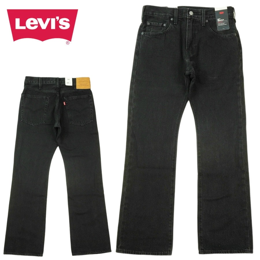 メンズ フレアパンツリーバイス LEVIS517 BOOTCUT 005170244517 ブーツカットパンツBLACK ブラック 黒デニム ジーンズ