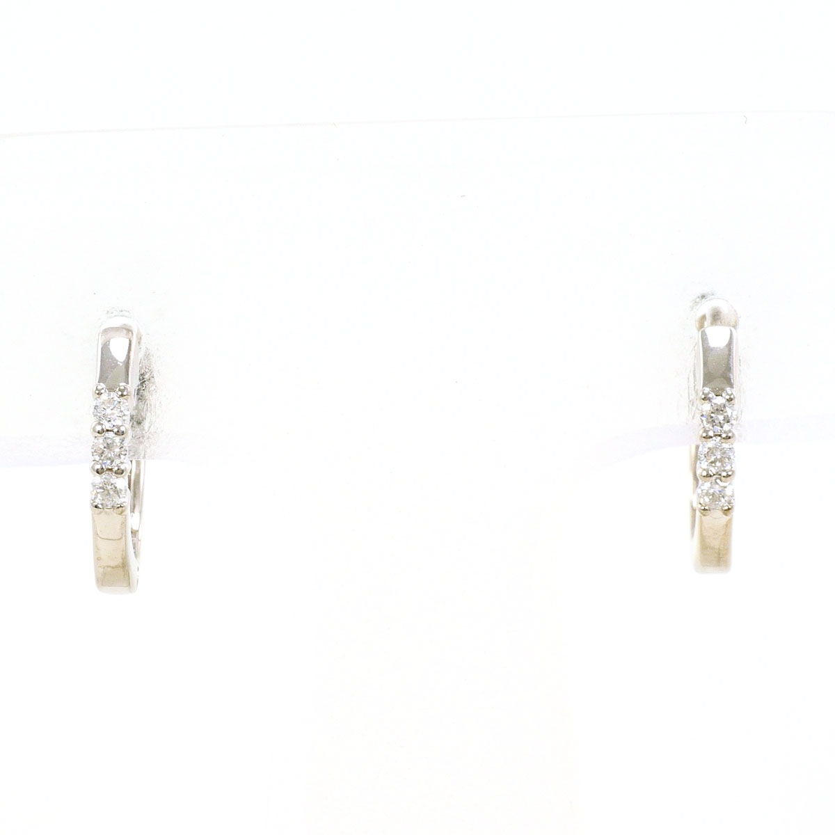 K10 10金 YG イエローゴールド ピアス ダイヤモンド（ct刻印なし） 総重量約1.0g 中古