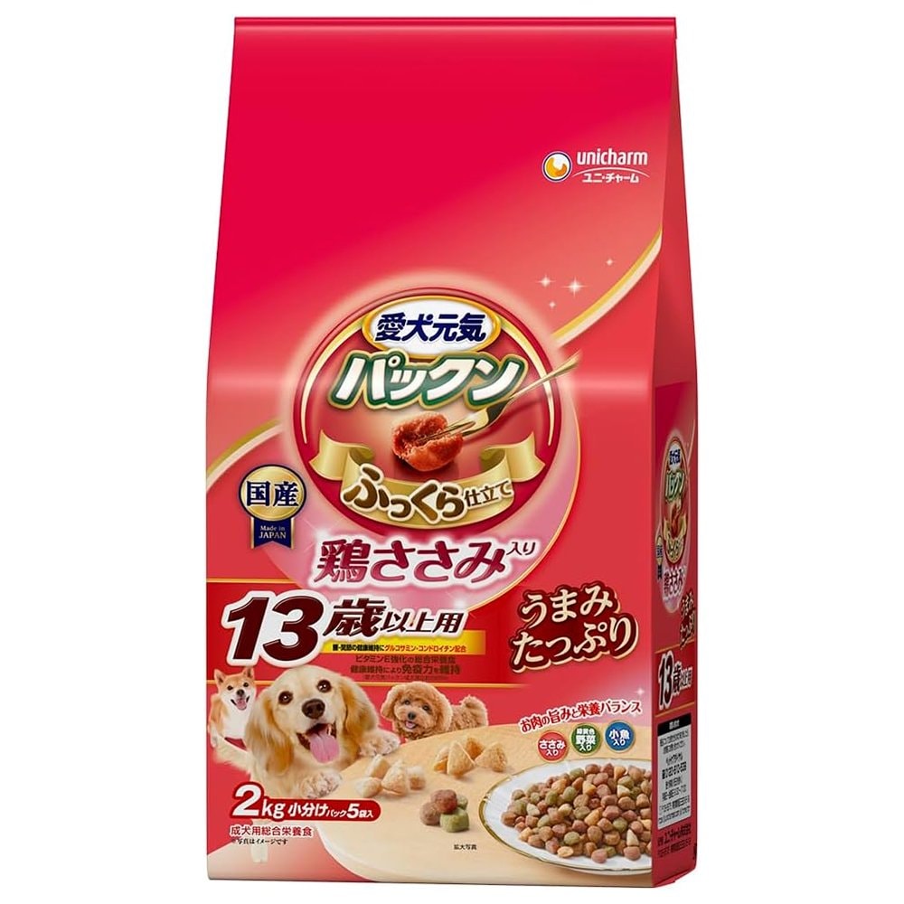 パックン　鶏ささみ入り　１３歳以上用　鶏ささみ・緑黄色野菜・小魚入り　２ｋｇX４　ＣＲＣ45―06―90―00―00