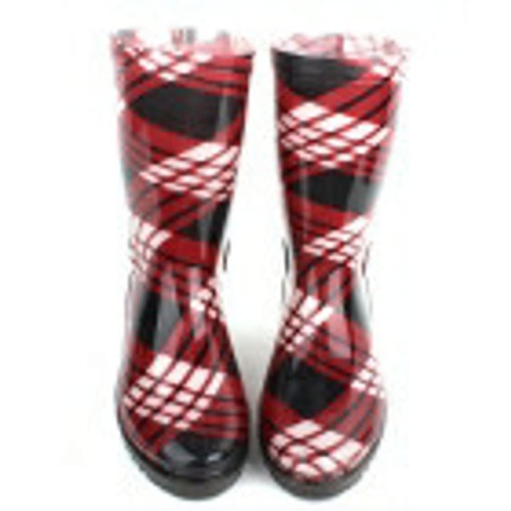 【ニーナズパリ】最大260_ワインチェックロングレインブーツ（3S277） 4,803円