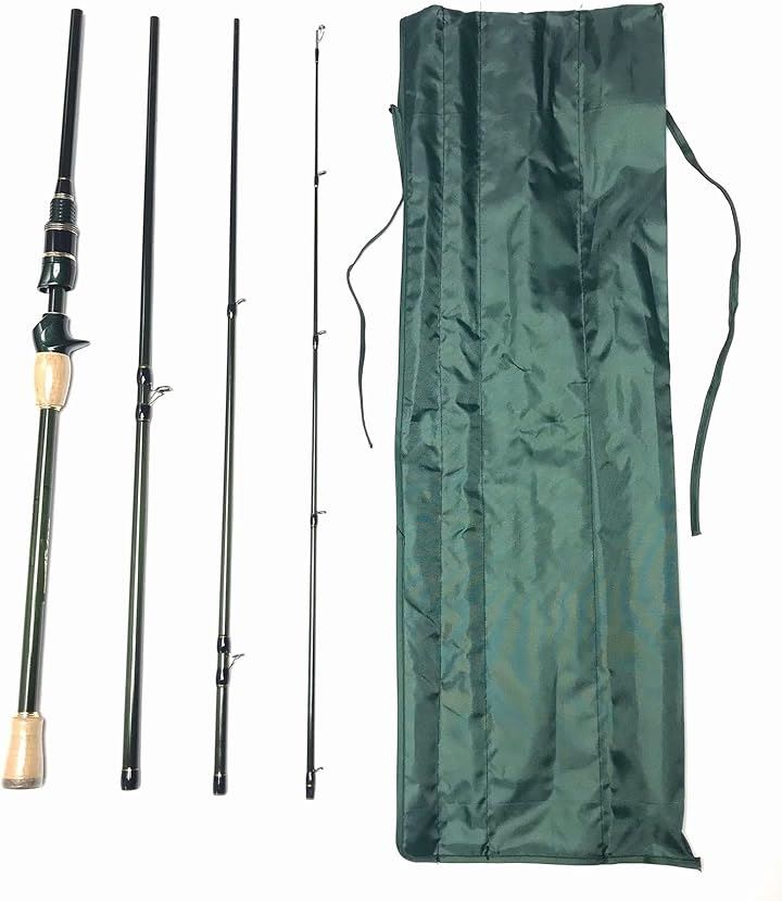 7フィート 2.1m ベイトパックロッド 4ピース トラベルロッド バス釣り ベイトロッド ルアーロッド バスロッド(7ft(2.1m)ベイトパックロッド4ピース(M), 7ft)