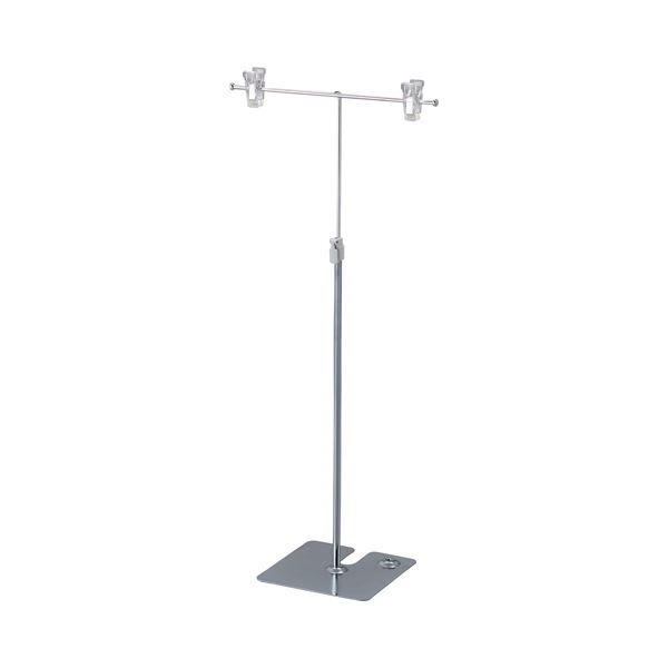 （まとめ） 店研創意 ストアエキスプレスポップスタンド クロームメッキ W250D135H390720mm 1台 5セット