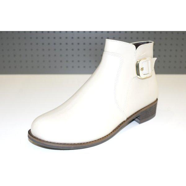 女性バックル装飾アンクルブーツ 112446007DFJ