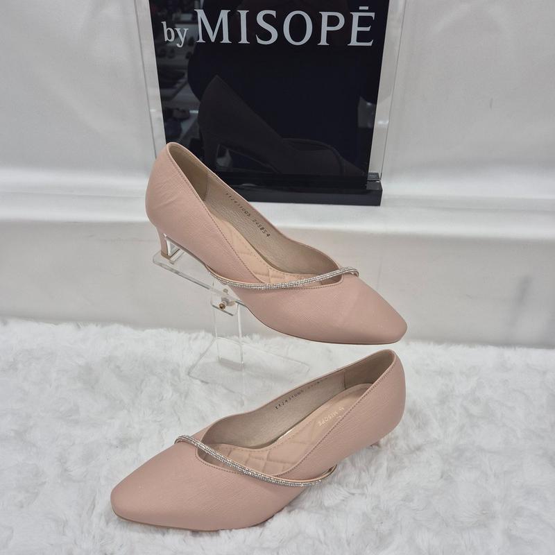 By 女性 パール ストラップ パンプス 112HT431ST005 PINK 1 JJ