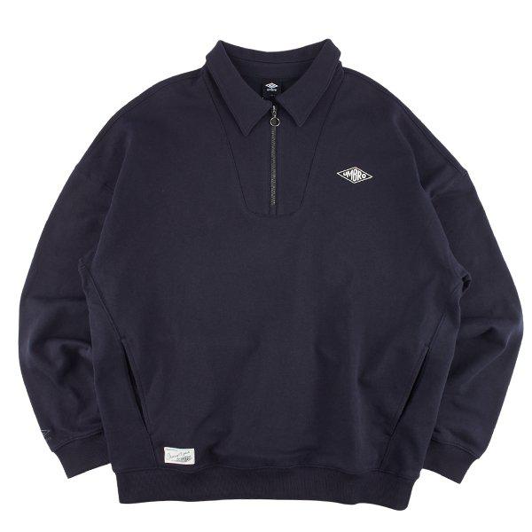 ウェイファインダーグラフィックハーフジップアップカラーマンツーマン UQ121CFS12 DVY_P413186382