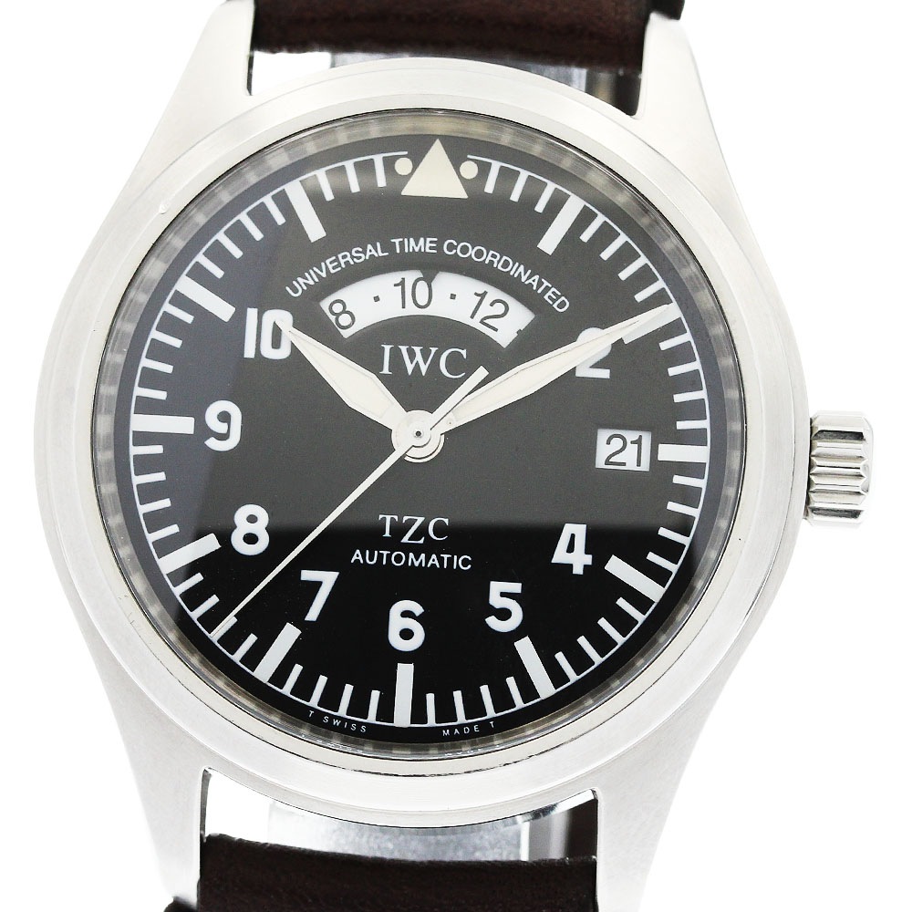 IWC IWC SCHAFFHAUSEN IW325101 フリーガー UTC デイト 自動巻き メンズ 保証書付き_953537【中古】