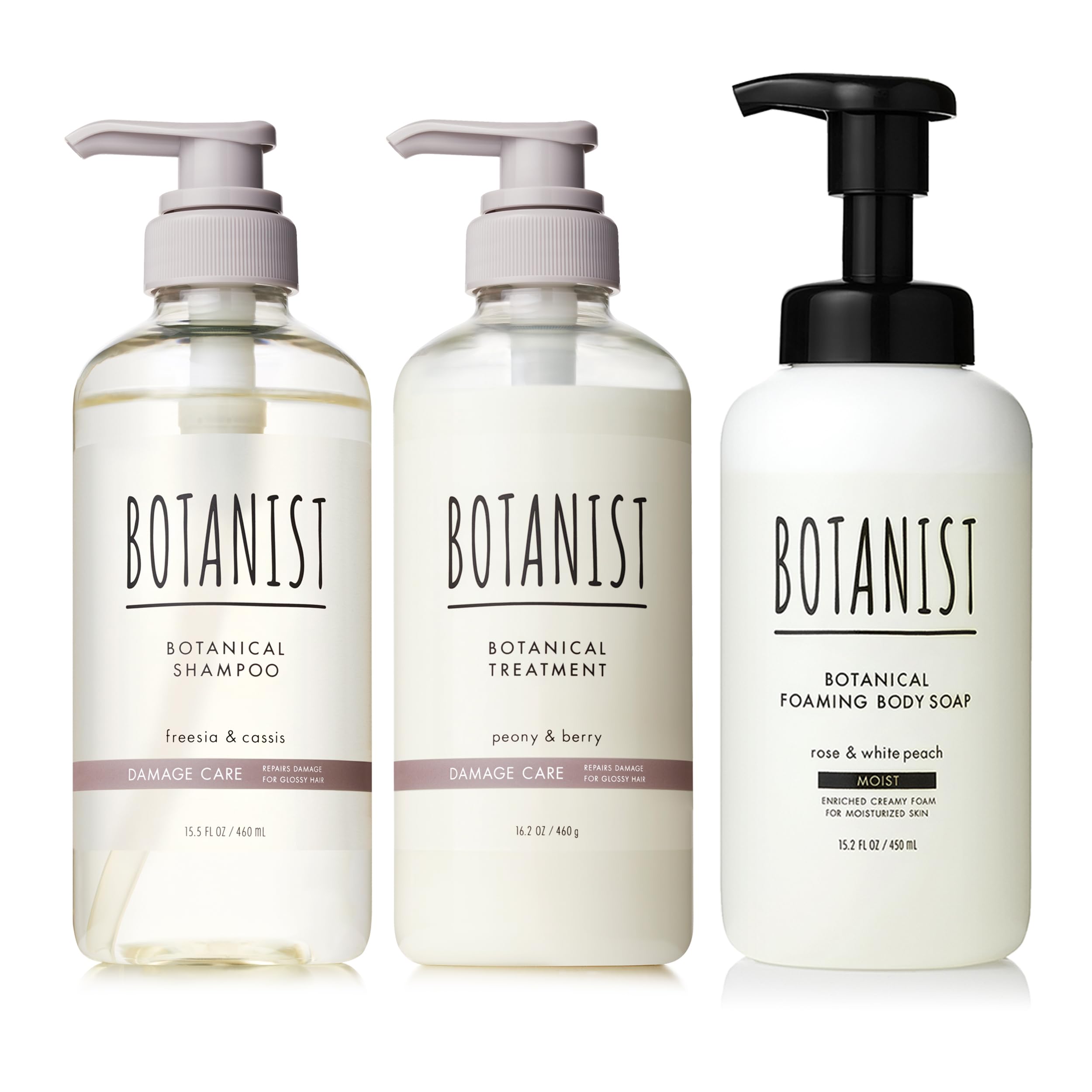 BOTANIST ボタニスト シャンプー トリートメント ボディーソープ 泡 3点セット ダメージケア × モイスト