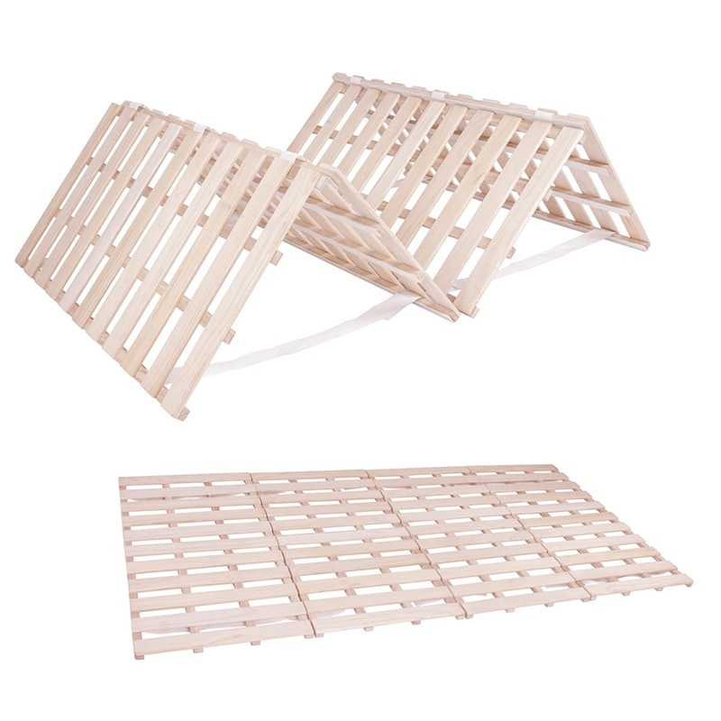 すのこベッド 折りたたみ 2つ折り 4つ折り 爽快 折りたたみベッド シングル セミダブル ダブル 天然桐 軽量 湿気対策 カビ対策 布団干し機能 桐すのこベッド 桐 スノコベッド 木製 ベッド