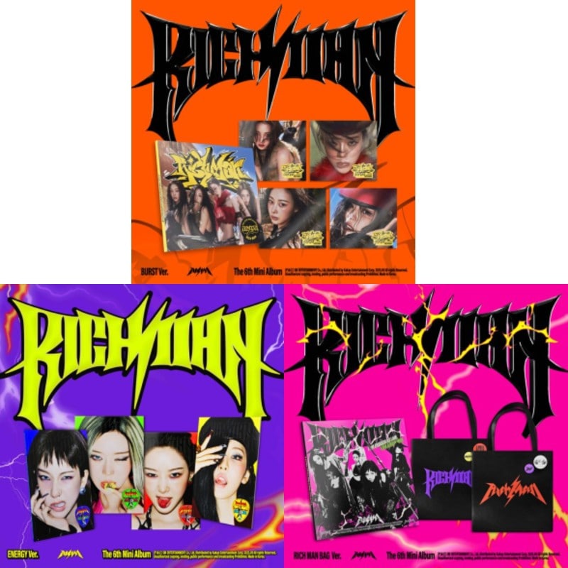 [MEGA] [3種セット] aespaミニ6集アルバム [RICH MAN] (BURST VER.+RICH MAN BAG Ver+ENERGY ver.) チャート反映 当店特典