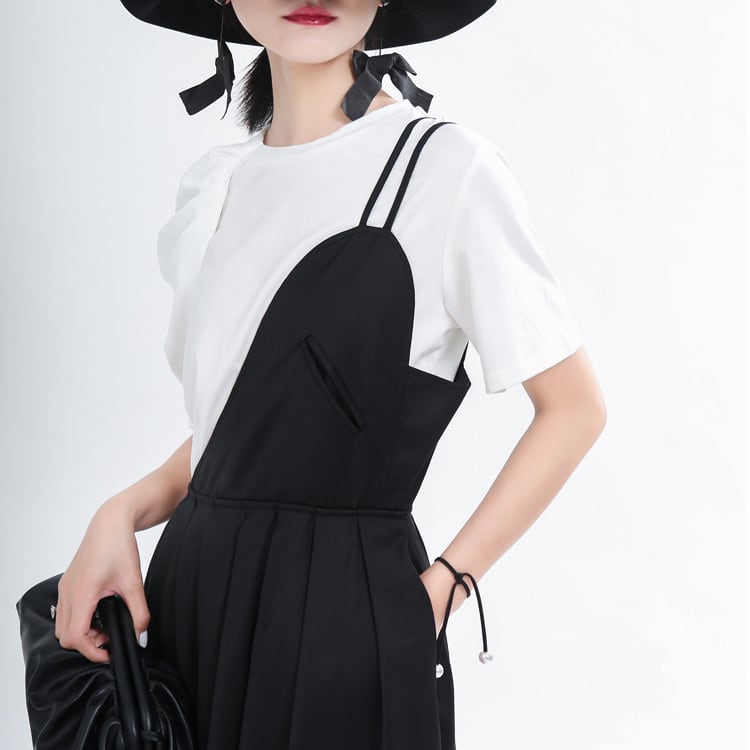 ワンピース 上着 人気 おすすめ おしゃれ お洒落 プチプラ ワンショルダー 無地 コットン 綿 着痩せ 体型カバー 可愛い かわいい 韓国 シンプル カジュアル きれいめ 大人 上品 春 l 6,534円