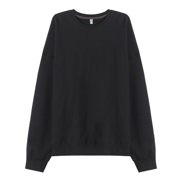 メンズカジュアルバックプリント長袖マンツーマンTシャツ AC-TSA-Q034-ブラック