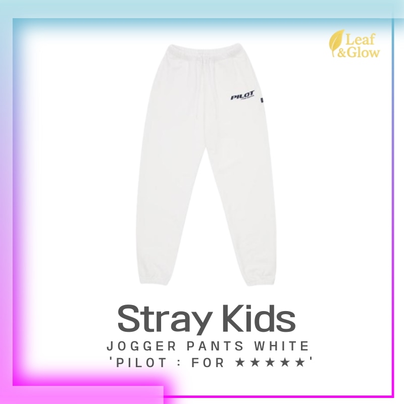 Stray Kids JOGGER PANTS WHITE - PILOT : FOR