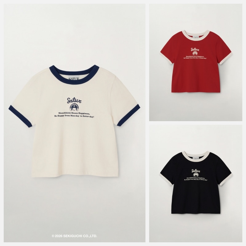 【SATUR】26SS (W) Satur X Monchhichi Ringer T-Shirt : 3COLORS