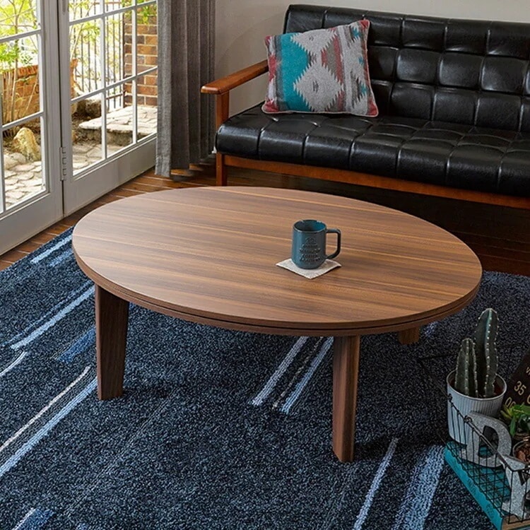 【目玉商品】カジュアルコタツ ｱﾍﾞﾙSE105楕円BR (代引不可)(TD)