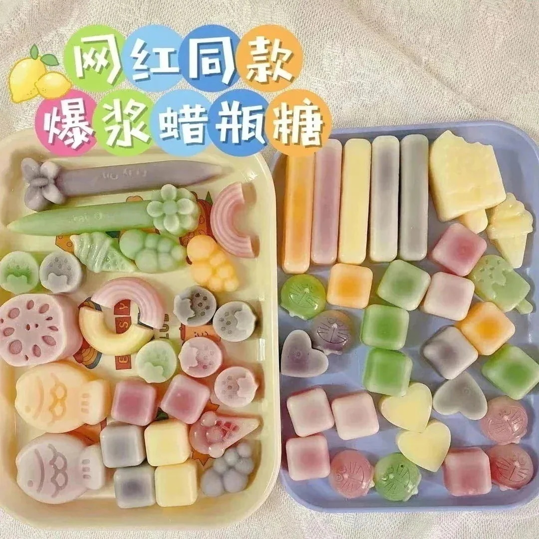 メガ割ワックスボトルキャンディ食べる蜜蝋ミルク味サンドイッチパルプセット