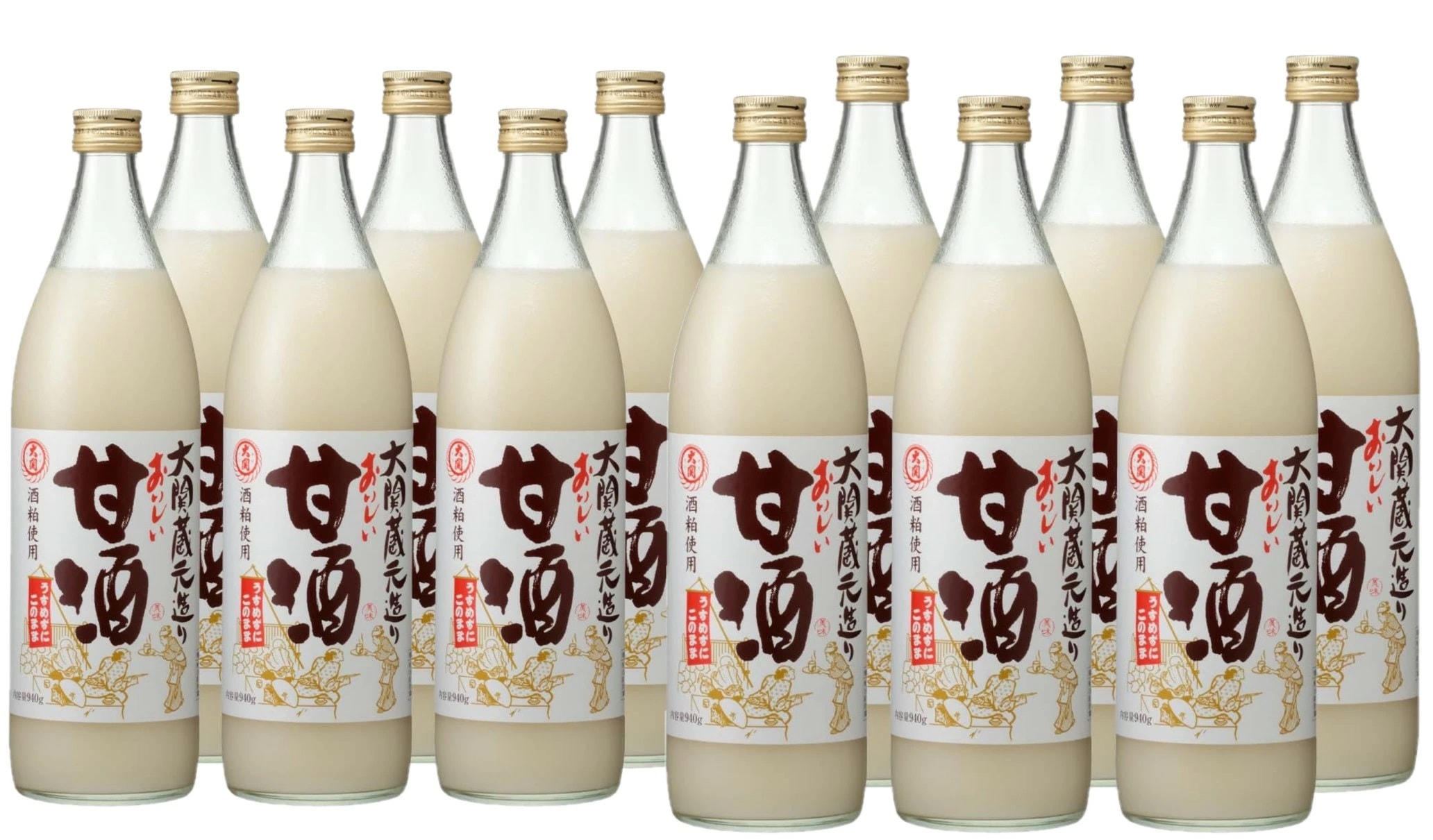 【送料無料】大関 おいしい甘酒 瓶 940ml×2ケース/12本 5,102円