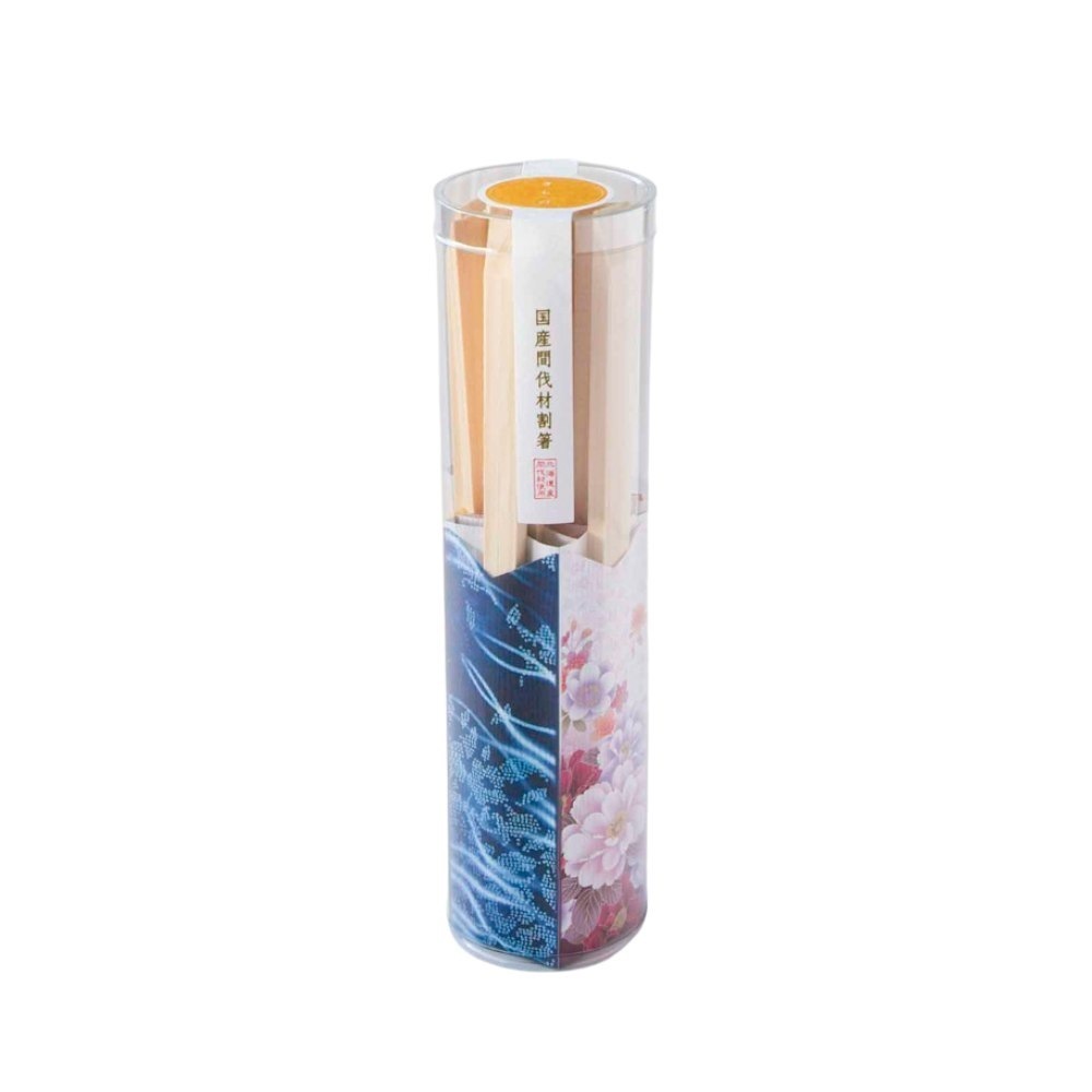 溝端紙工印刷　筒入り割箸　きもの　12膳×20個（240膳）【メーカー直送・代引き不可・時間指定不可・沖縄離島不可】