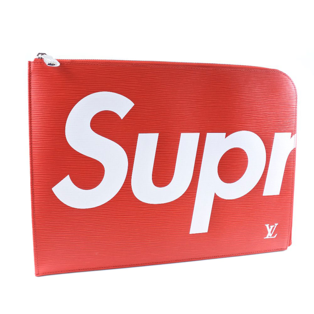 ポシェットジュール GM supreme シュプリーム M67722 クラッチバッグ エピレザー 赤 TN1147 ユニセックス 中古品 SAランク