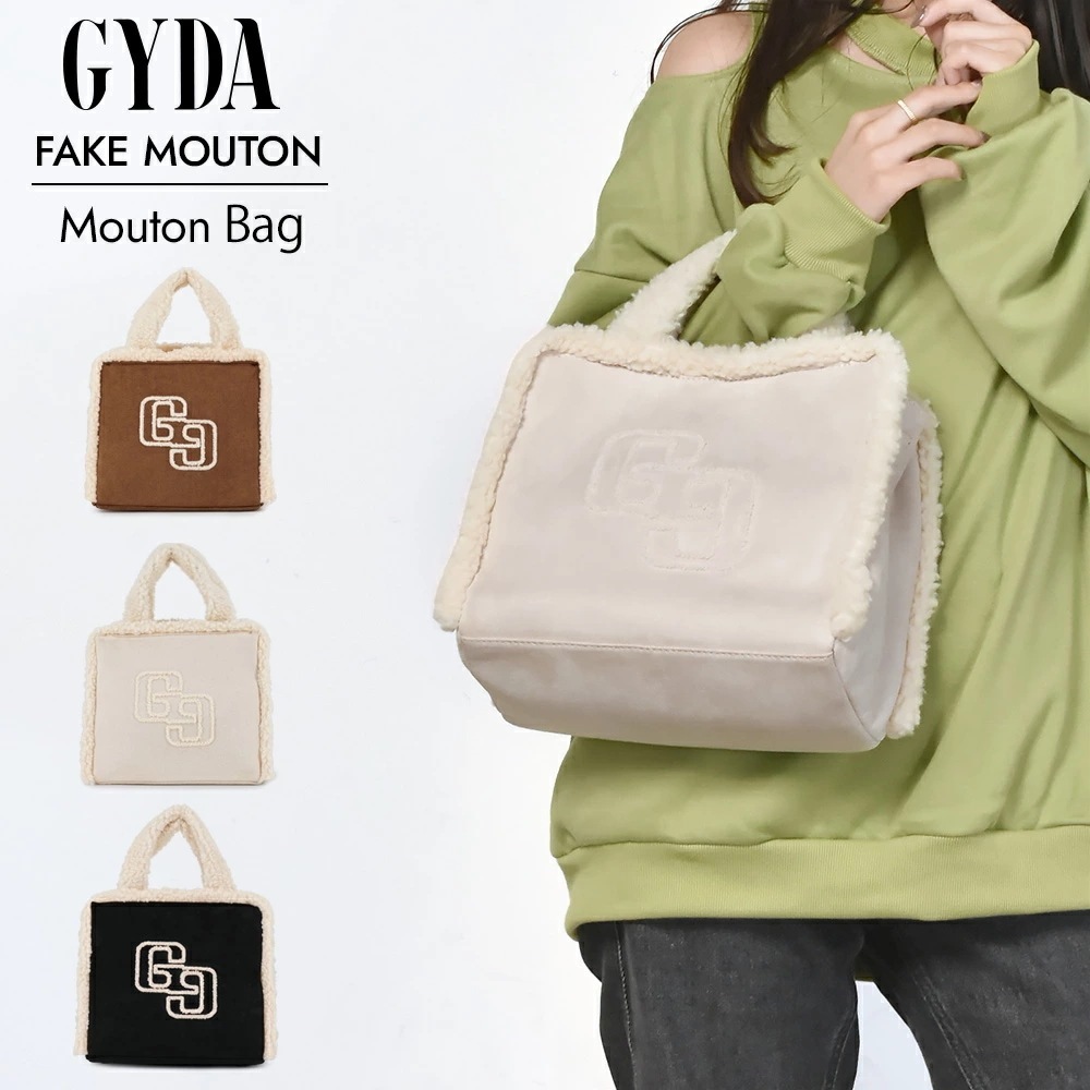 GYDA ムートンバッグ レディース ブランド フェイクムートン ジェイダ GY-B151 ハンドバッグ 2WAY ショルダーバッグ