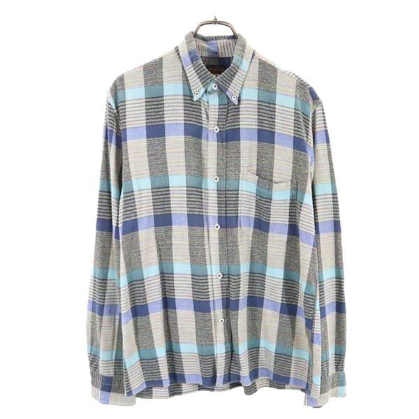東洋エンタープライズ SC21890 チェック 長袖 ボタンダウンシャツ M ブルー系 メンズ 5,571円