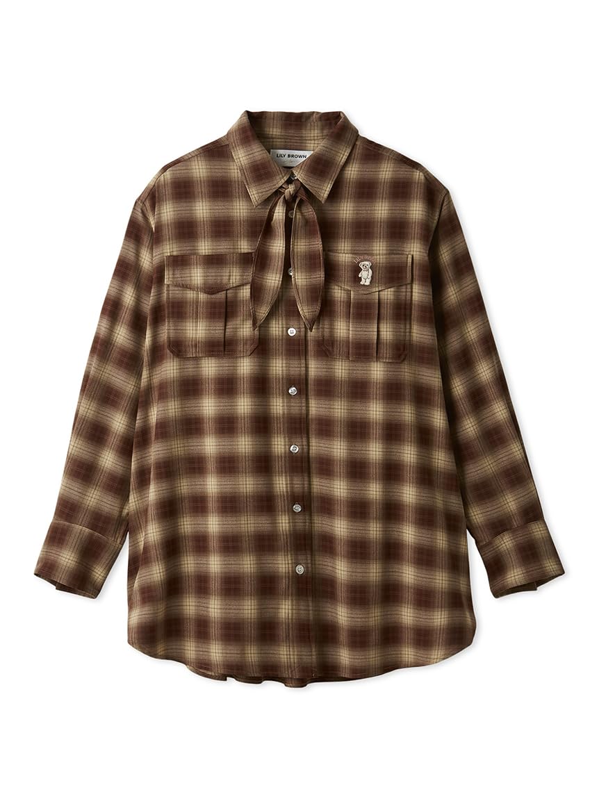 [リリーブラウン] Lily Bearスカーフ付きシャツ LWFB254044 レディース