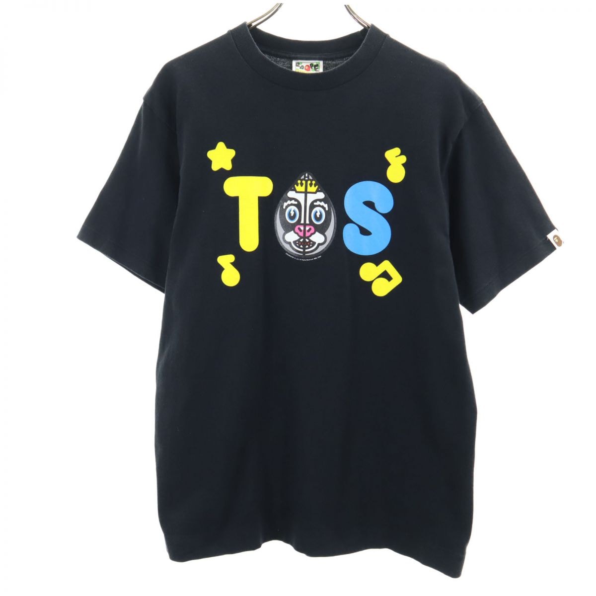 ベイプ 日本製 プリント 半袖 Tシャツ M ブラック BAPE A BATHING APE メンズ