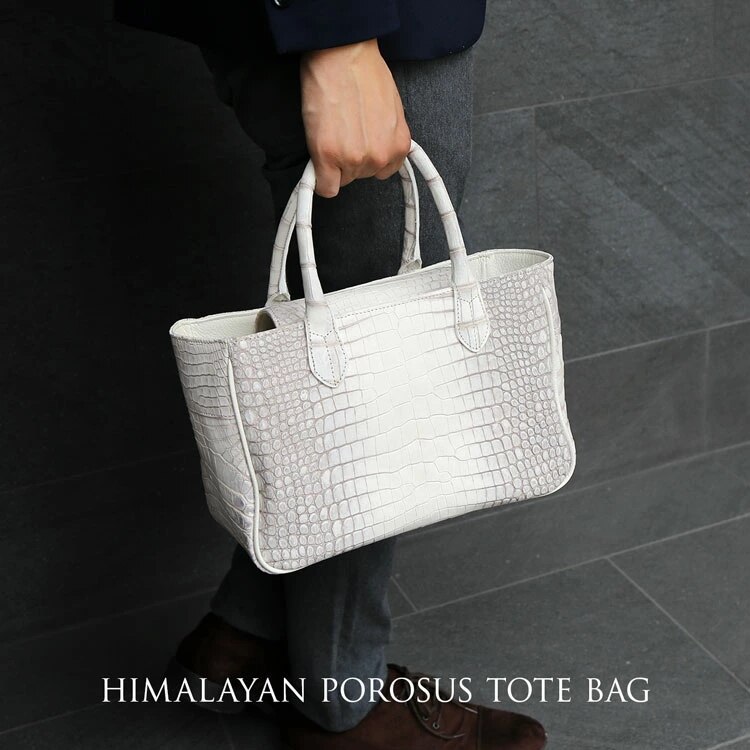 ヒマラヤクロコダイルレザーハンドバッグ日本製