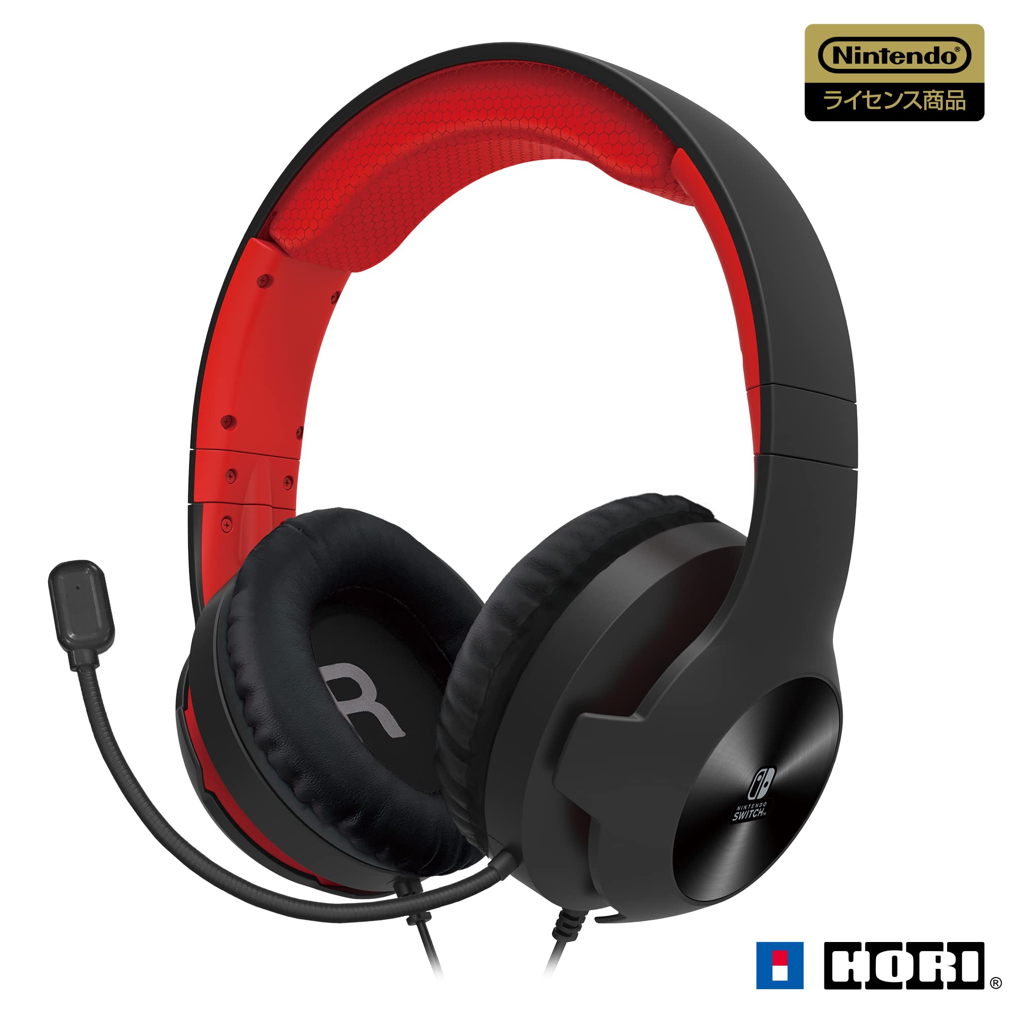 【任天堂ライセンス商品】ミキサー付き ホリ 4961818031579 有線 ゲーミングヘッドセット スタンダード for Nintendo Switch レッド【Nintendo Switch On