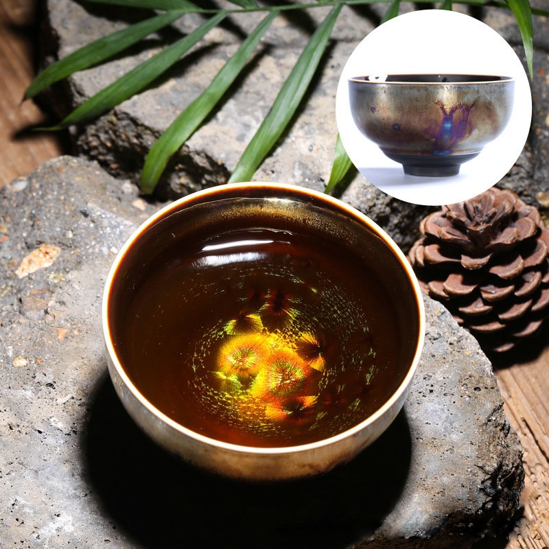 （7個セット）天目茶碗 茶道具 大師職人 国家級文化遺産　釉滴天目茶碗　建盞